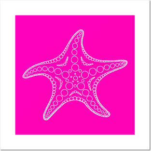 Starfish (white/pink) Posters and Art